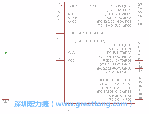 排針的用途是連接微控制器的輸出和輸入，它提供了一個平臺給焊線和針腳。