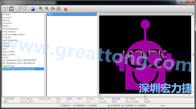 目前這個(gè)Library IT_robot_logo_new.mod 只有一個(gè)footprint。如何增加更多footprint 到這個(gè)library 中呢?